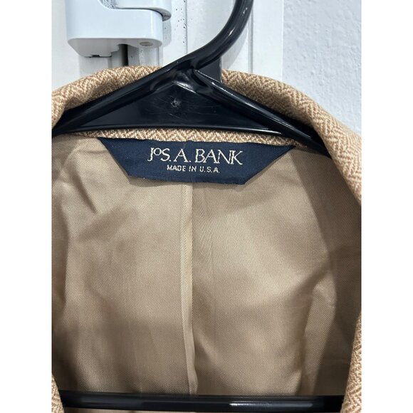 Jos. A. Bank Mens Tan Brown Wool Silk Linen Blazer Size 44R - Picture 5 of 8